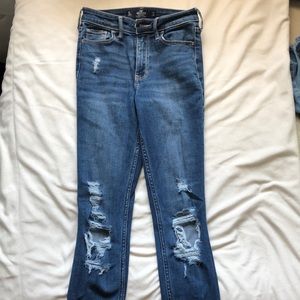 dark wash ripped jeans